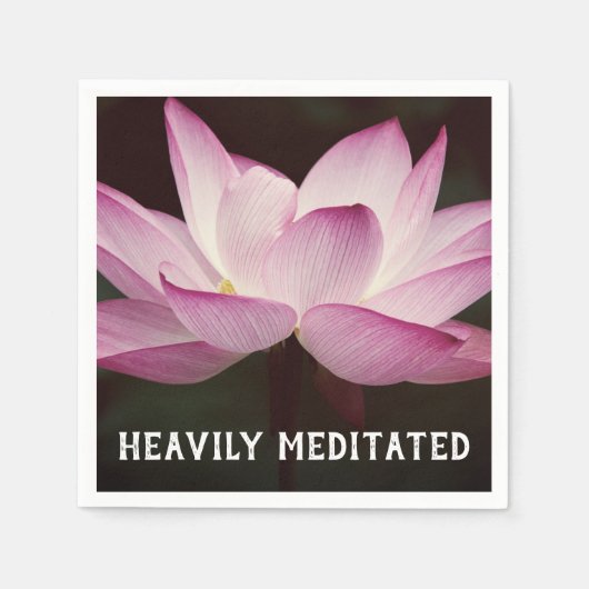 Peaceful Lotus, zwaar geMediteerd Napkins Servet (Voorkant)