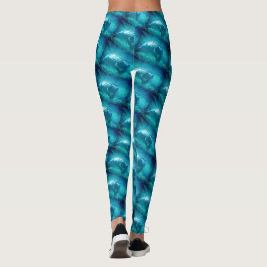 Peaceful Manatee Custom Leggings [Sangria filter] (Achterkant)