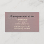 Peaceful Meditation Guidance Visitekaartje (Achterkant)