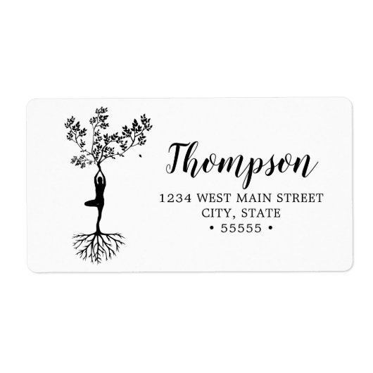 Peaceful Meditation Yoga Return Label (Voorkant)