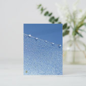 Peaceful, Meditative, Blue Dew Drop Briefkaart (Staand voorkant)