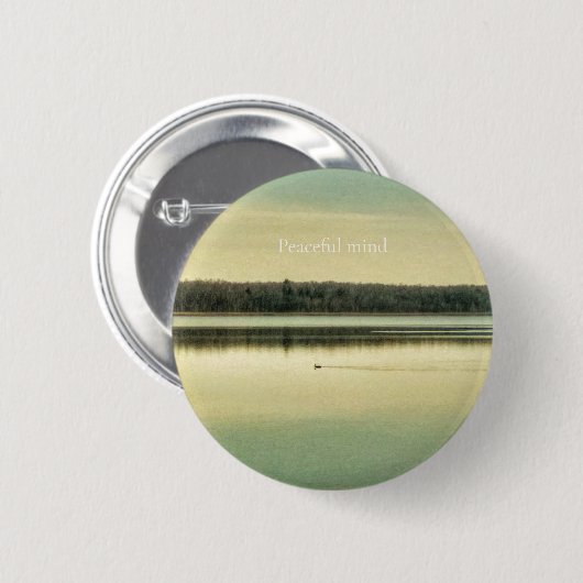 Peaceful Mind – Original Lake Photography Button (Voorkant /achterkant)
