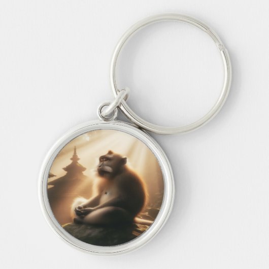 Peaceful Monkey Keychain (Voorkant)