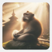 Peaceful Monkey Vierkante Sticker (Voorkant)