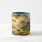 Peaceful Morning Custom Horse Mug Mok (Midden)
