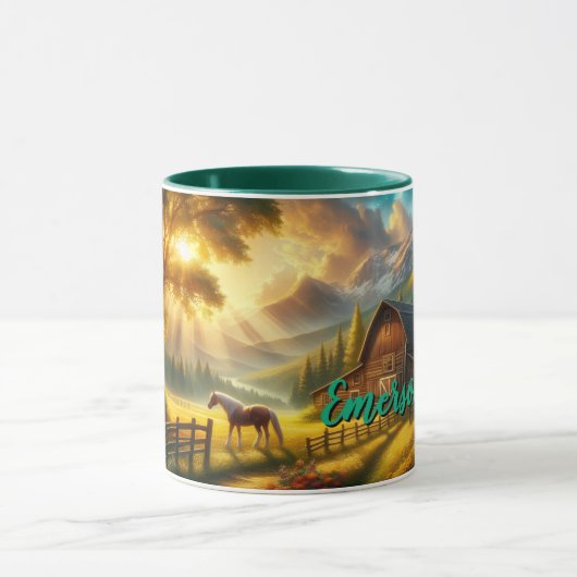 Peaceful Morning Custom Horse Mug  Mok (Midden)
