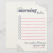 Peaceful Morning Routine Checklist Art Briefpapier (Voorkant / Achterkant)