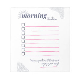 Peaceful Morning Routine Checklist Art Notitieblok