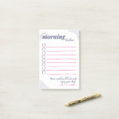 Peaceful Morning Routine Checklist Art Post-it® Notes (Op bureau)