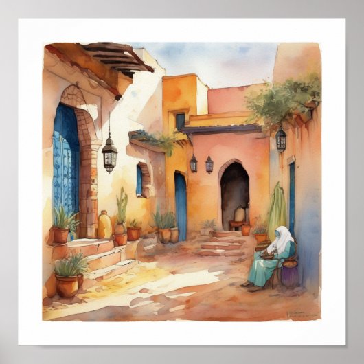 peaceful morocco art print (Voorkant)