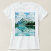 Peaceful mountain landscape t-shirt (Design voorkant)