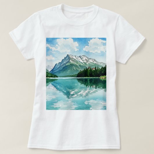 Peaceful mountain landscape t-shirt (Design voorkant)
