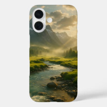 Peaceful Mountain River Landscape iPhone Case