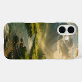 Peaceful Mountain River Landscape iPhone Case (Achterkant (horizontaal))