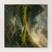 Peaceful Mountain River Landscape Jigsaw Puzzle  Legpuzzel (Horizontaal)