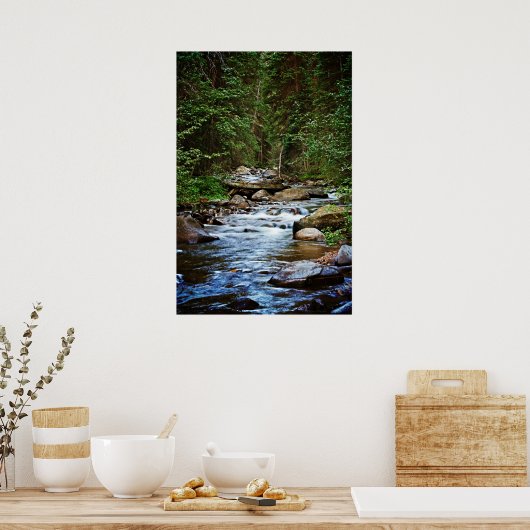 Peaceful Mountain Stream print (Keuken)