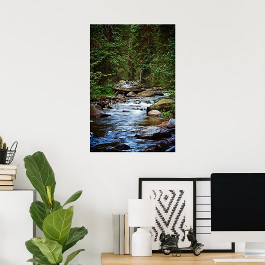 Peaceful Mountain Stream print (Thuiskantoor)