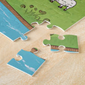 Peaceful Nature Scene Custom Photo Jigsaw Puzzle Legpuzzel (Zijkant)