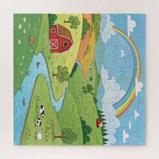 Peaceful Nature Scene Custom Photo Jigsaw Puzzle Legpuzzel (Horizontaal)