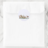 Peaceful Natuur Mallard Duck Scene Ronde Sticker (Tas)