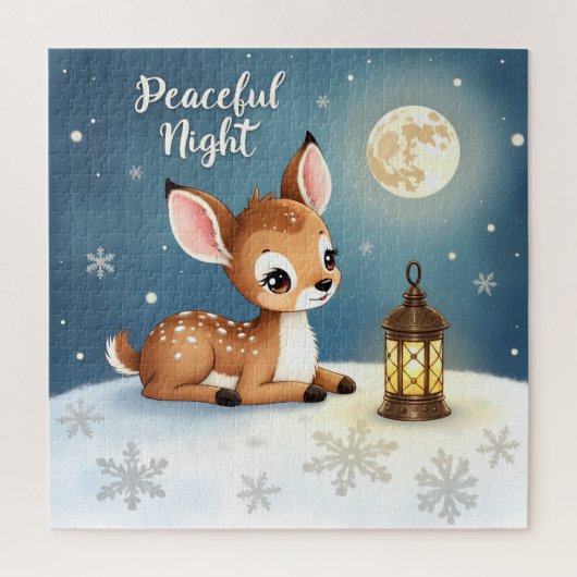 Peaceful Night Deer Puzzle Legpuzzel (Verticaal)