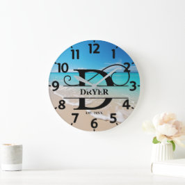 Peaceful Ocean Beach D Monogram Grote Klok