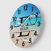Peaceful Ocean Beach E Monogram Grote Klok (Hoek)