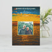 Peaceful Ocean Wedding Vow Renewal  Kaart (Staand voorkant)