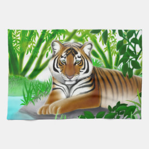 Peaceful Oerwoud Tiger Kitchen Towel Theedoek