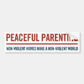 Peaceful Ouderschap Bumpersticker (Voorkant)