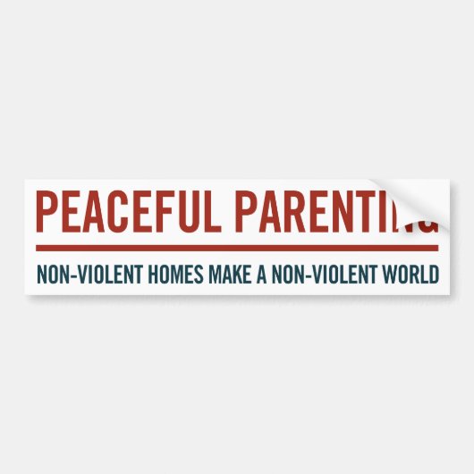 Peaceful Ouderschap Bumpersticker (Voorkant)