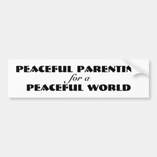 Peaceful Ouderschap Bumpersticker (Voorkant)