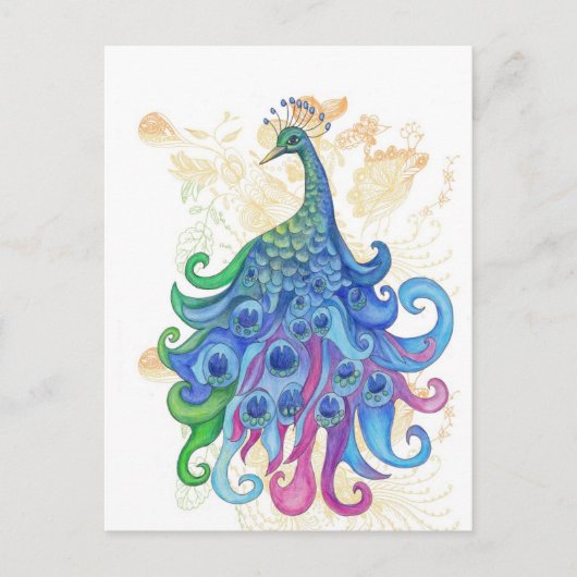 Peaceful Peacoco-producten Briefkaart (Voorkant)