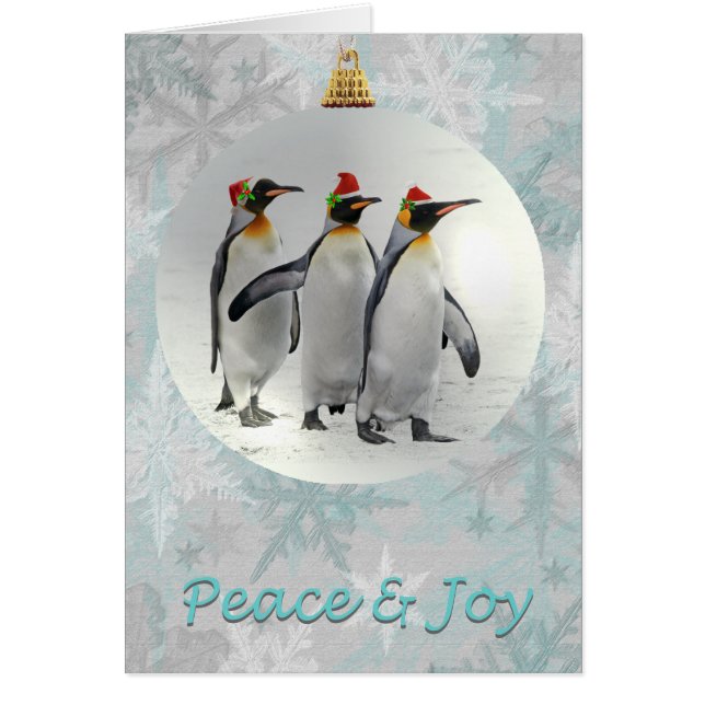 Peaceful Penguins-kerstKaart (Voorkant)