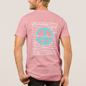 peaceful pickle words Tri-Blend shirt (Achterkant)