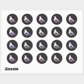 Peaceful Pigeon Serenity Ronde Sticker (Vel)