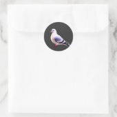 Peaceful Pigeon Serenity Ronde Sticker (Tas)