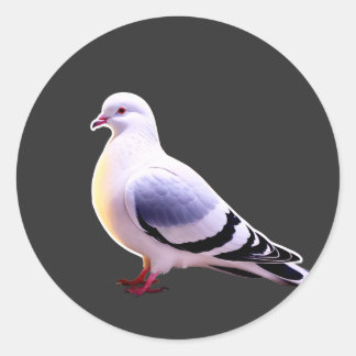 Peaceful Pigeon Serenity Ronde Sticker
