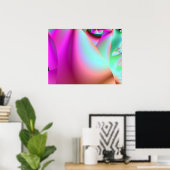 Peaceful Pink Room Accent Art Poster (Thuiskantoor)