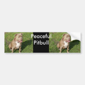 Peaceful Pitbull Bumpersticker (Voorkant)
