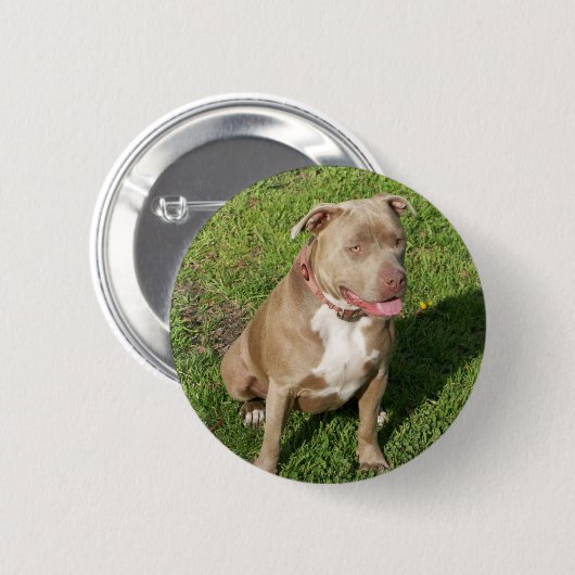 Peaceful Pitbull Ronde Button 5,7 Cm (Voorkant /achterkant)