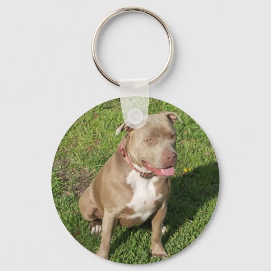 Peaceful Pitbull Sleutelhanger (Voorkant)