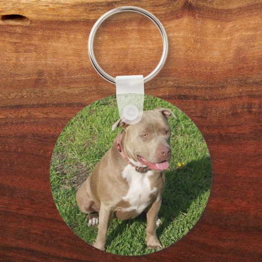 Peaceful Pitbull Sleutelhanger (Voorkant)