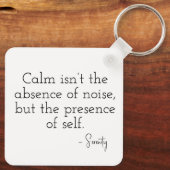 Peaceful pixel face in soft tones sleutelhanger (Achterkant)