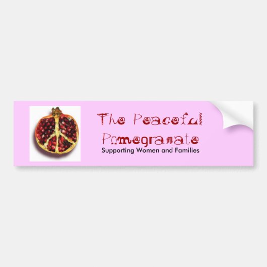 Peaceful Pomegranate Bumpersticker (Voorkant)