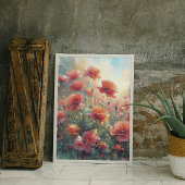 Peaceful Poppy Meadow Canvas Afdruk