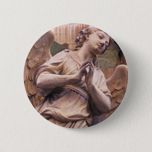 Peaceful Renaissance Angel Ronde Button 5,7 Cm (Voorkant)