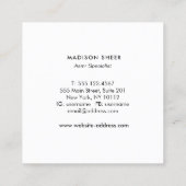 Peaceful Roos Gold Feather Logo Vierkante Visitekaartje (Achterkant)