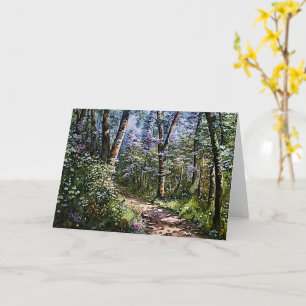 Peaceful Scene Forest Path Art Note Kaart