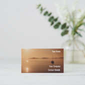 Peaceful Scilly Isles Sunset Cornwall England Card Visitekaartje (Staand voorkant)